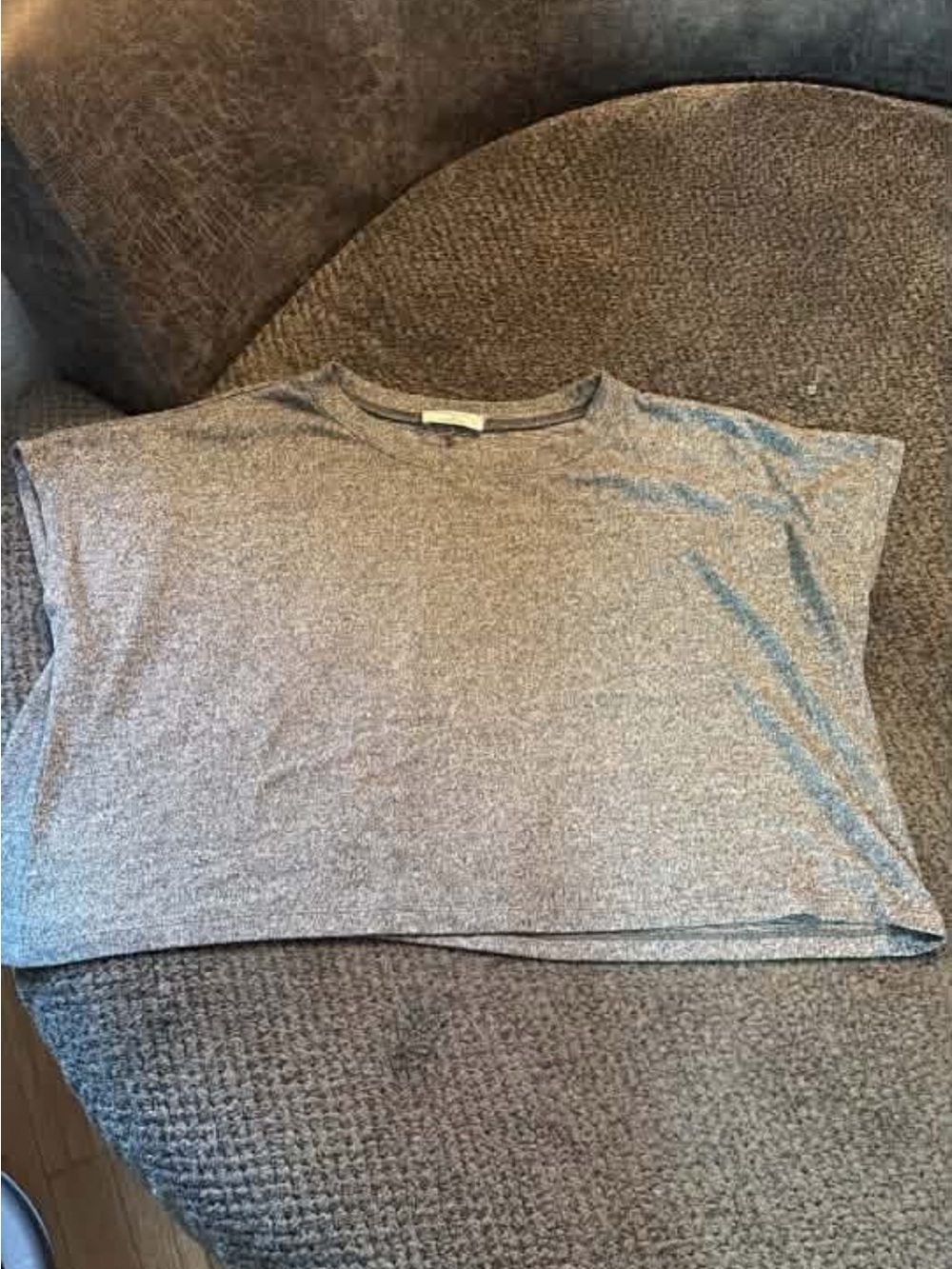 Relaxed Boxy Crop Tee - Grey